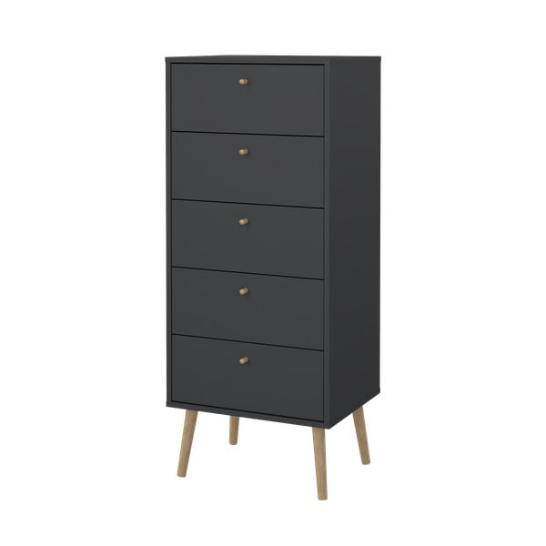 Antracitszürke magas komód 50x120 cm Bodo – Tvilum-image-4