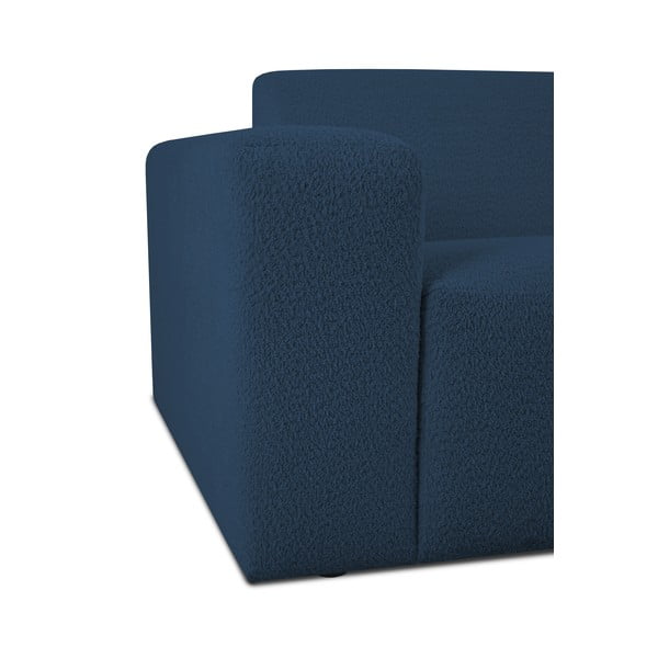 Sötétkék buklé sarokkanapé (jobb oldali) Roxy – Scandic-image-4