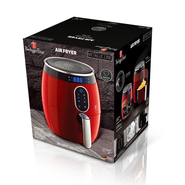 Piros forrólevegős fritőz Burgundy Metallic Line – BerlingerHaus-image-3
