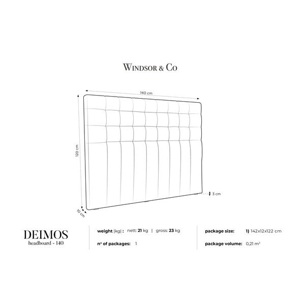 Deimos fehér ágytámla, 140 x 120 cm - Windsor & Co Sofas-image-3