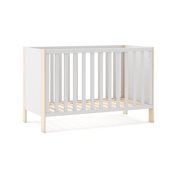 Fehér-natúr színű babaágy 60x120 cm Esteban – Marckeric-image-3