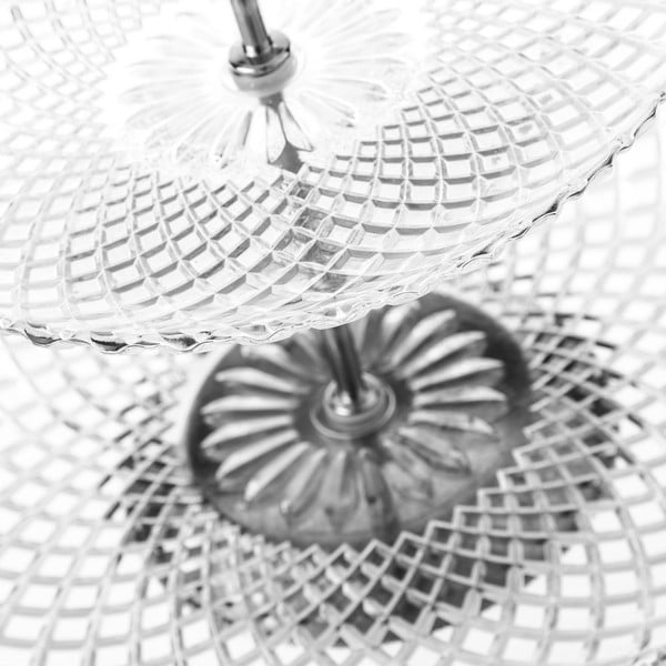 Üveg emeletes kínálótálca Harlequin – Casa Selección-image-1