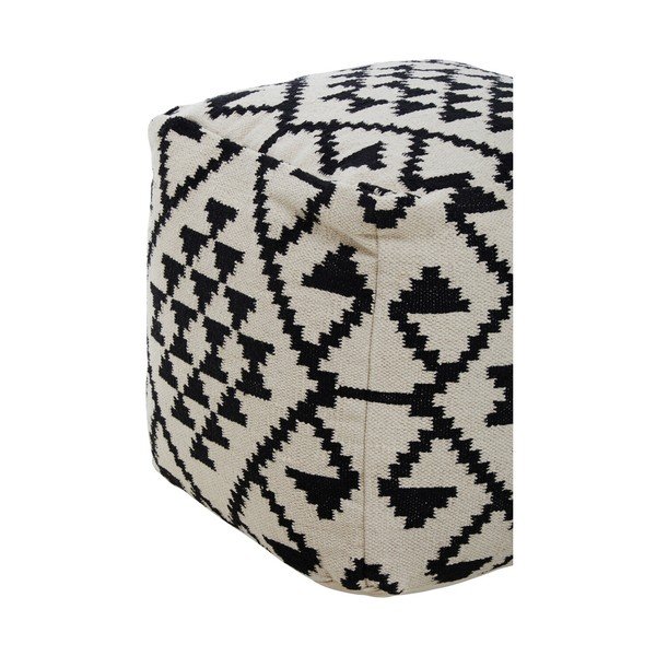 Fekete-fehér puff Cefena – Premier Housewares-image-2