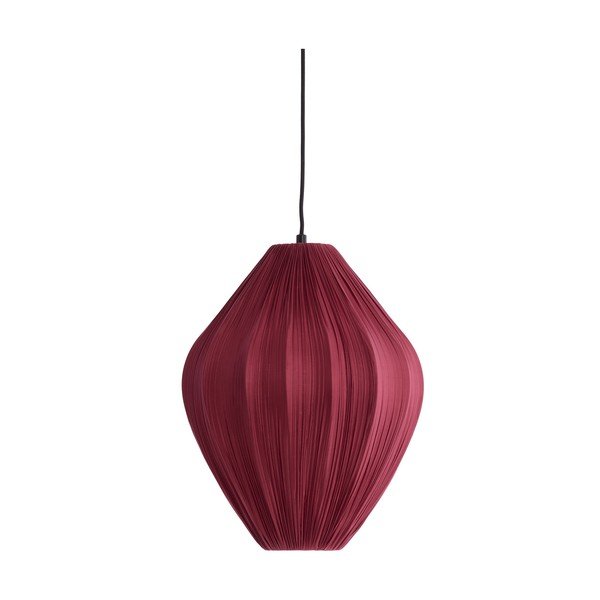 Borvörös függőlámpa textil búrával ø 12 cm Verita – Light & Living