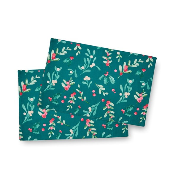 Textil tányéralátét szett 4 db-os 30x46 cm Holly and Mistletoe – Catherine Lansfield-image-2