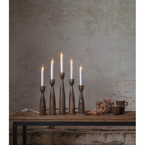 Sötét natúr színű konnektorhoz csatlakoztatható karácsonyi fénydekoráció Midja 2.0 – Star Trading-image-2