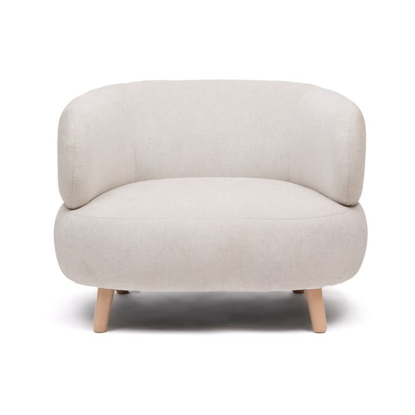 Bézs zsenília fotel Luisa – Kave Home-image-2