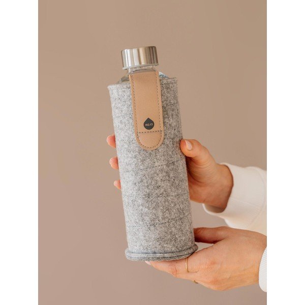 Ivópalack boroszilikát üvegből, műbőr tartóval 750 ml Mismatch Sand Sky - Equa-image-2