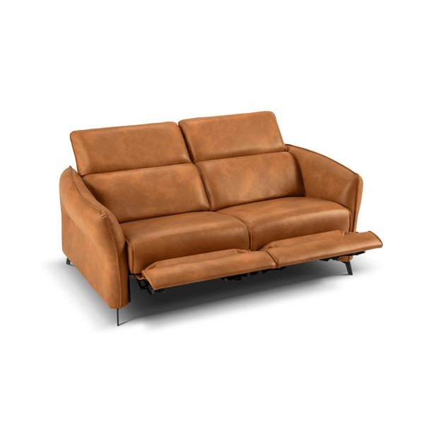 Világosbarna bőr kanapé 103 cm Hubble – Windsor & Co Sofas-image-3