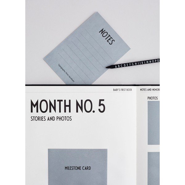 Baby's First Book fekete emlékkönyv gyerekeknek - Design Letters-image-4