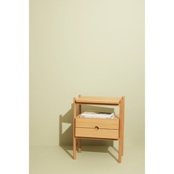 Natúr színű éjjeliszekrény tölgyfa dekorral Appeal – Hübsch-image-3