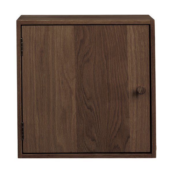 Sötétbarna többszintes tölgyfa fali polc 30 cm Townsville – House Nordic-image-3
