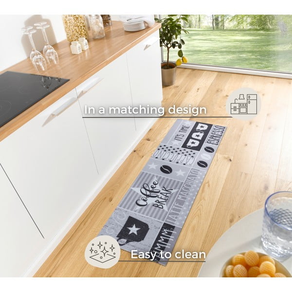 Szürke futószőnyeg 50x150 cm Its Time for Espresso – Hanse Home-image-3
