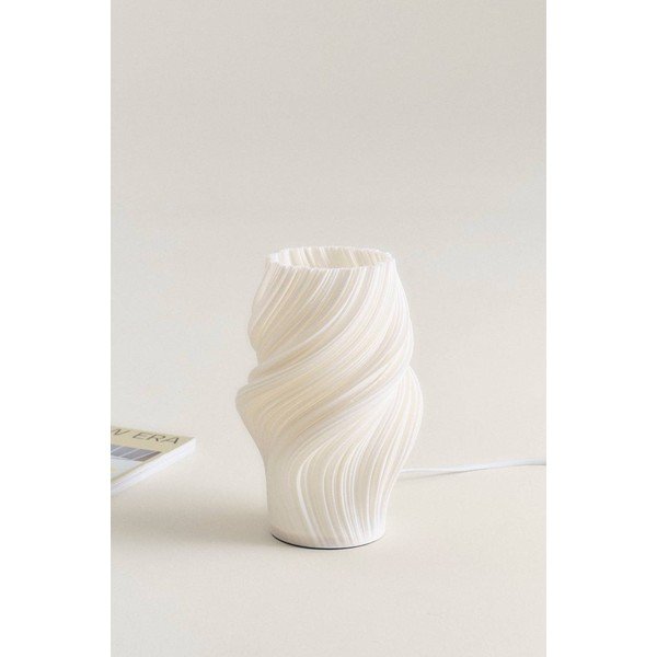 Fehér műanyag asztali lámpa (magasság 27 cm) Calais – Jotex-image-3