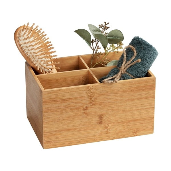 Terra bambusz fürdőszobai rendszerező 4 rekesszel - Wenko-image-1