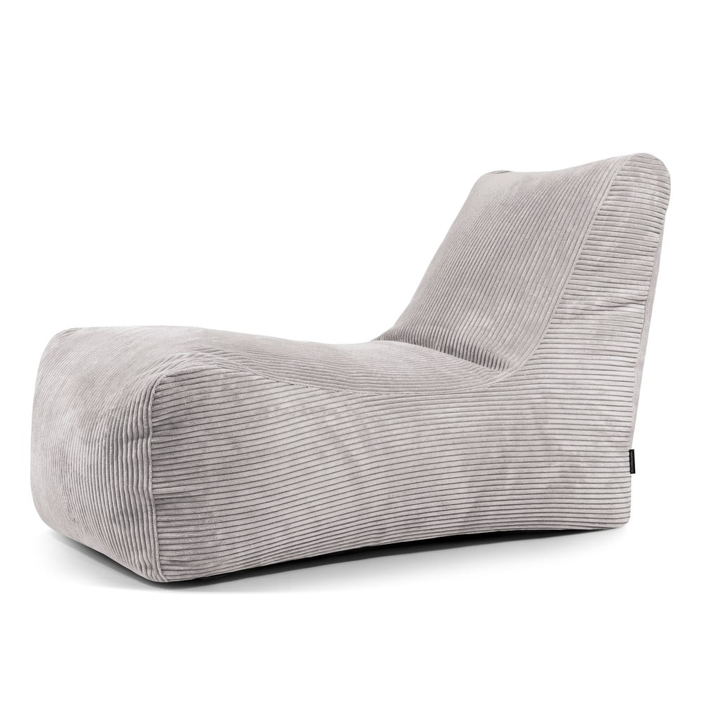 Világosszürke kordbársony babzsákfotel Lounge  SLOWDOWN