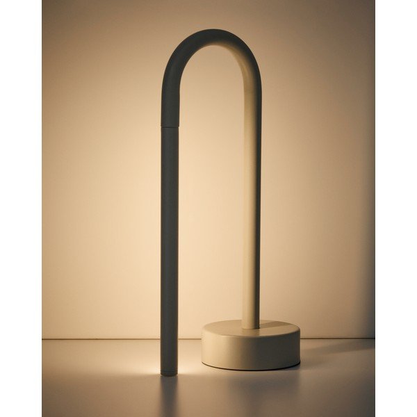 Elefántcsont színű fém LED asztali lámpa (magasság 30 cm) Bow – Kave Home-image-2