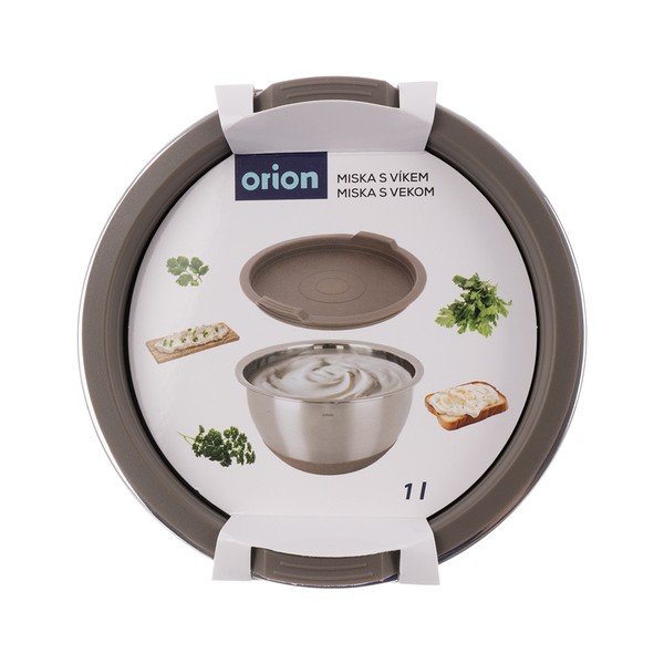 Ezüstszínű rozsdamentes acél tál ø 16 cm Beige – Orion-image-3