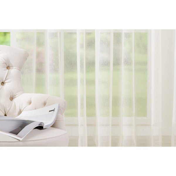 Krémszínű átlátszó függöny 300x260 cm Plano – Mendola Fabrics-image-2
