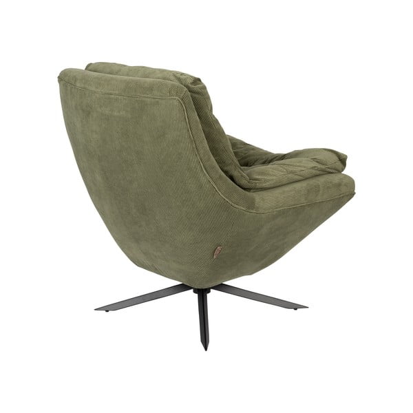 Zöld bársony fotel Vince – Dutchbone-image-4