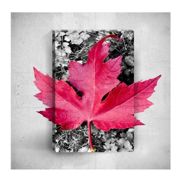 Pink Leaf 3D fali kép, 40 x 60 cm - Mosticx