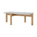 Natúr színű dohányzóasztal üveg asztallappal 55x105 cm Kob – noo.ma