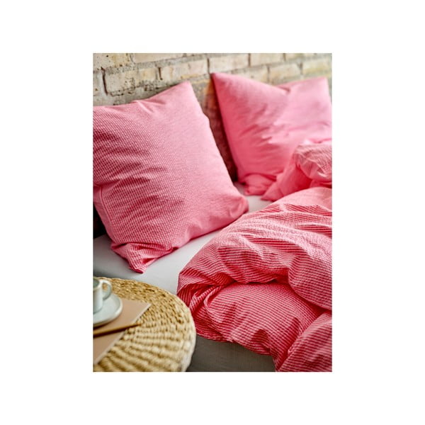 Rózsaszín egyszemélyes pamut ágyneműhuzat 140x200 cm Cheerful – Södahl-image-1