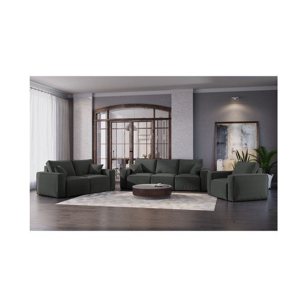 Miami sötétszürke kanapé, 180 cm - Cosmopolitan Design-image-4
