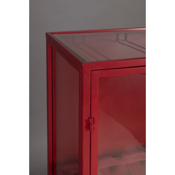 Piros fém bortartó szekrény, palackok száma 10, 65x103x35 cm Mori – Dutchbone-image-3