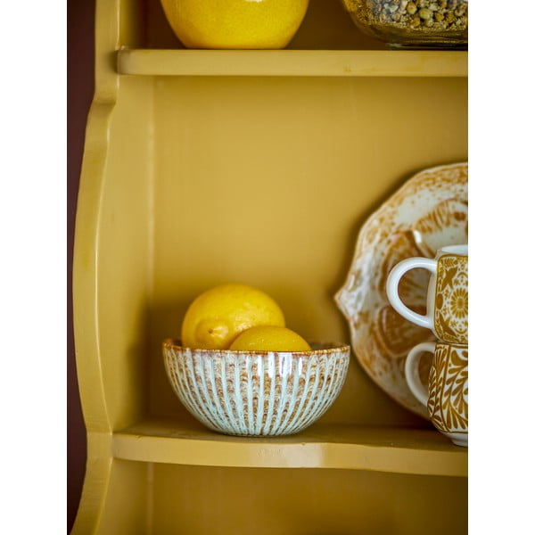 Kék-bézs kőedény szervírozó tálka 200 ml Fleur – Bloomingville-image-1