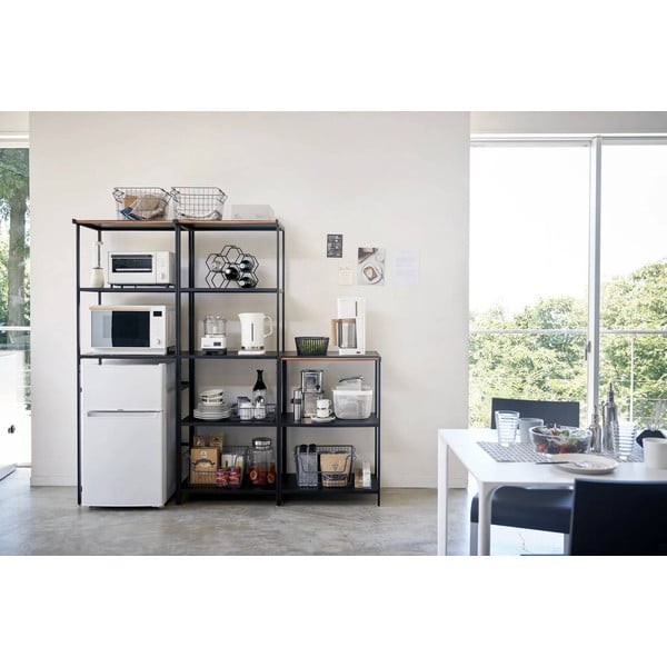 Matt fekete acél polcos állvány 60x90x46,5 cm Tower – YAMAZAKI-image-3