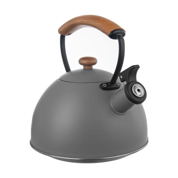 Szürke rozsdamentes acél teáskanna 3 l Wooden – Orion-image-1