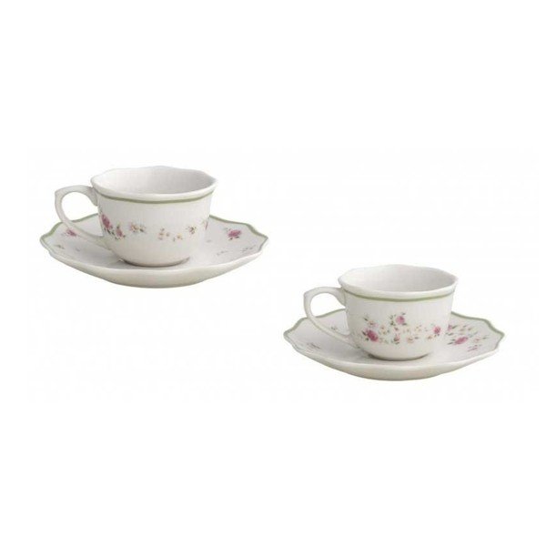 Fehér porcelán eszpresszó csésze szett 2 db-os 90 ml Nonna Rosa – Brandani-image-3
