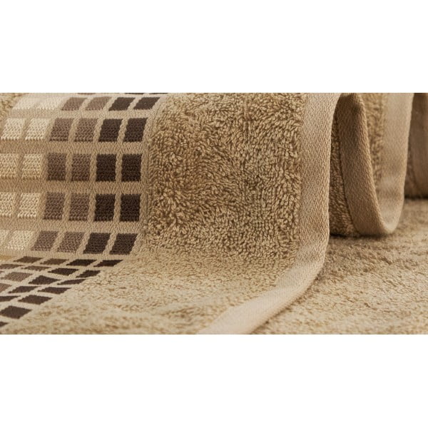 Barna pamut törölköző 50x100 cm Darwin – My House-image-3