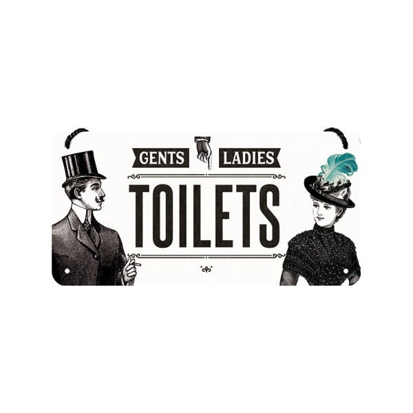Gents and Ladies Toilets dekorációs falitábla - Postershop