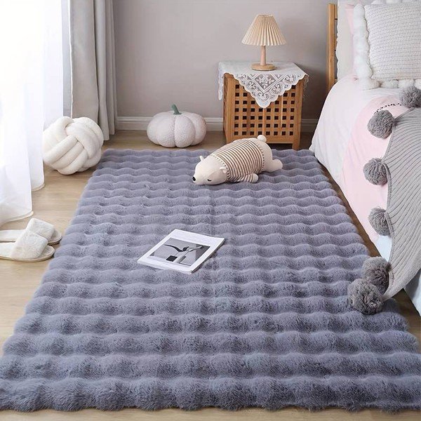 Antracitszürke mosható szőnyeg 150x230 cm Bubble Anthracite – Mila Home-image-1