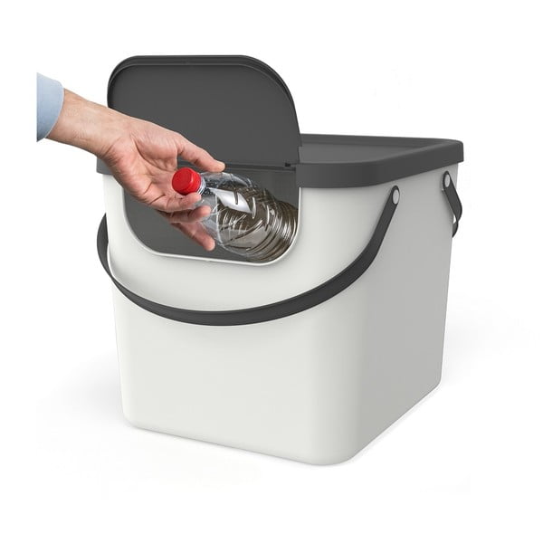 Szelektív szemetes újrahasznosított műanyagból 40 l Albula - Rotho-image-2