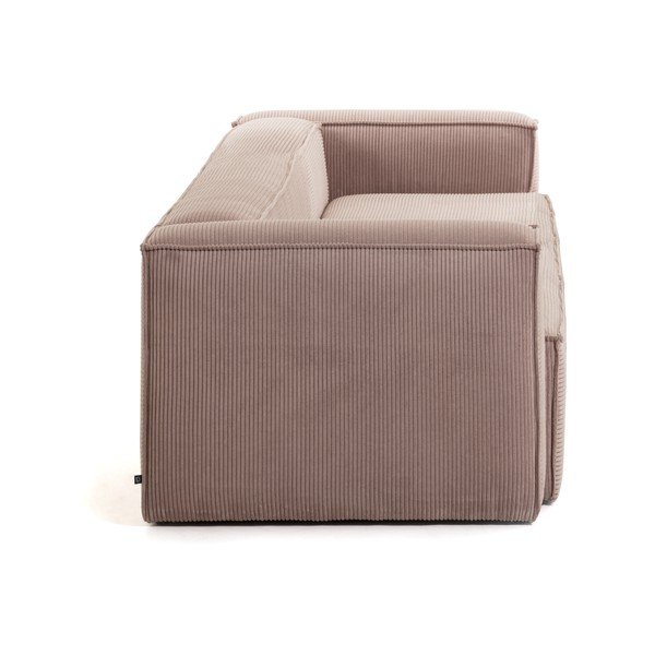 Blok rózsaszín kordbársony kanapé, 240 cm - Kave Home-image-4