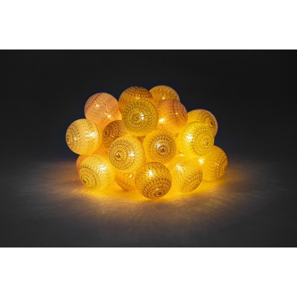 Bézs-rózsaszín LED fényfüzér, 30 gömbbel - LUKKA-image-2