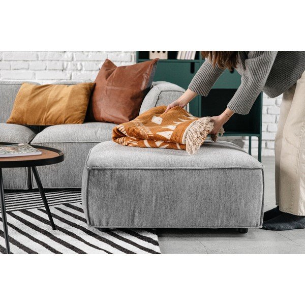 Fairfield világosszürke puff moduláris kanapéhoz - Bonami Selection-image-1