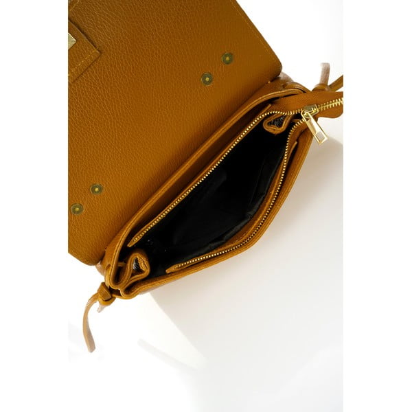 Anna narancssárga bőrtáska - Federica Bassi-image-1