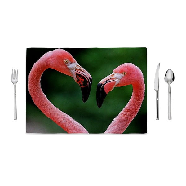 Two Flamingos tányéralátét, 35 x 49 cm - Home de Bleu