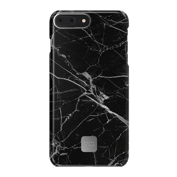 Slim fekete márványmintás iPhone 7 és 8 Plus telefontok - Happy Plugs