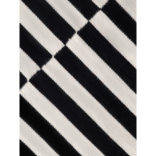 Fekete-fehér kétoldalas kézi szövésű gyapjú futószőnyeg 80x200 cm Donna – Hanse Home-image-4