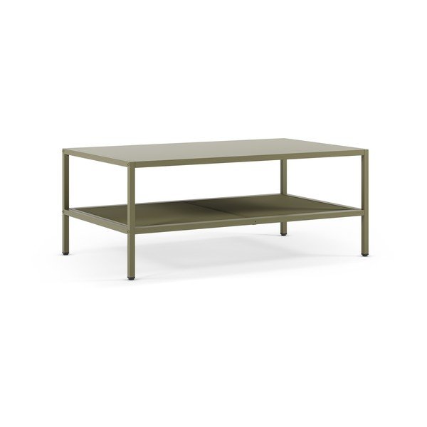 Zöld fém dohányzóasztal 60x100 cm Fayna – Marckeric