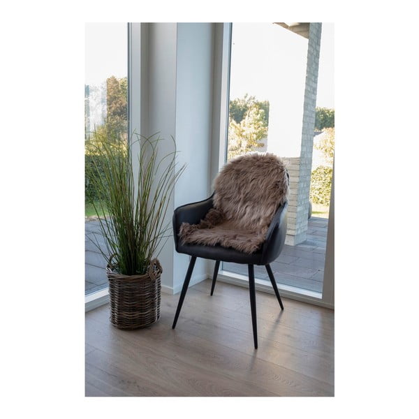 Barna szintetikus szőrme szőnyeg 50x85 cm – House Nordic-image-1