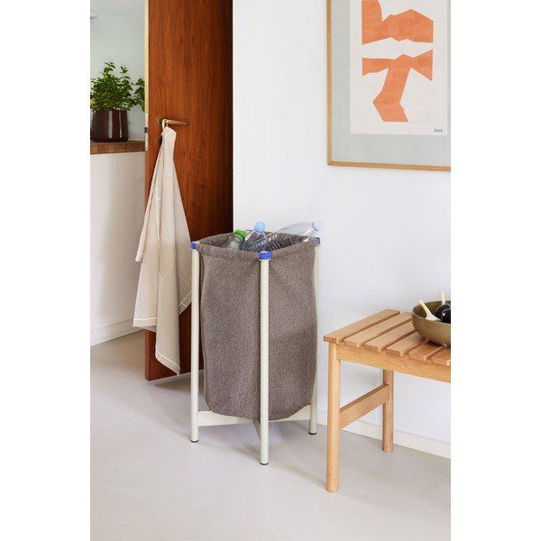 Bézs textil szennyeskosár Pod – Hübsch-image-2