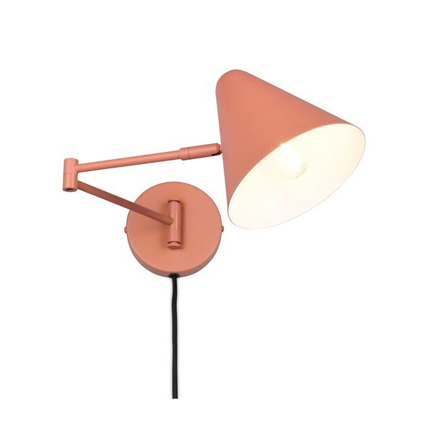 Narancssárga konnektorhoz csatlakoztatható fali lámpa hajlítható szerkezettel ø 15 cm Cosima – Trio-image-4