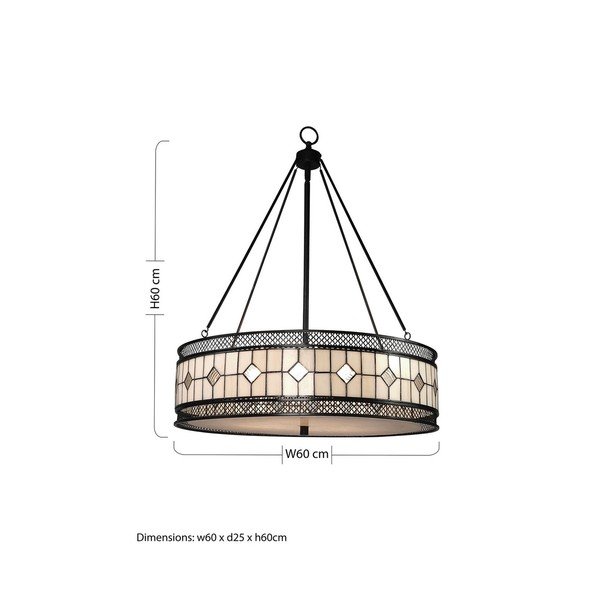 Fém függőlámpa üveg búrával ø 60 cm Waldorf – Premier Housewares-image-4