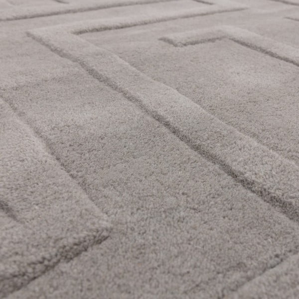 Világosszürke gyapjú szőnyeg 160x230 cm Maze – Asiatic Carpets-image-1